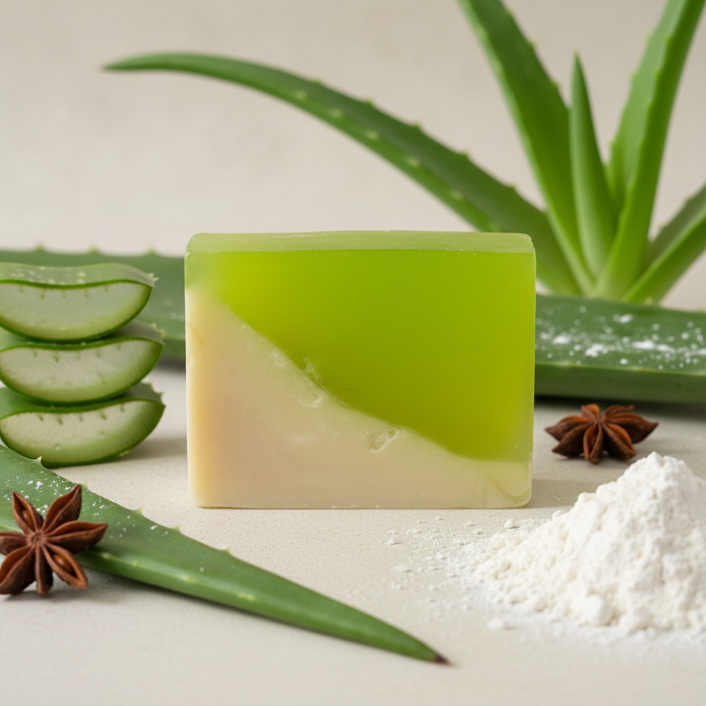 Aloe Aniseed White Clay Green Soap
