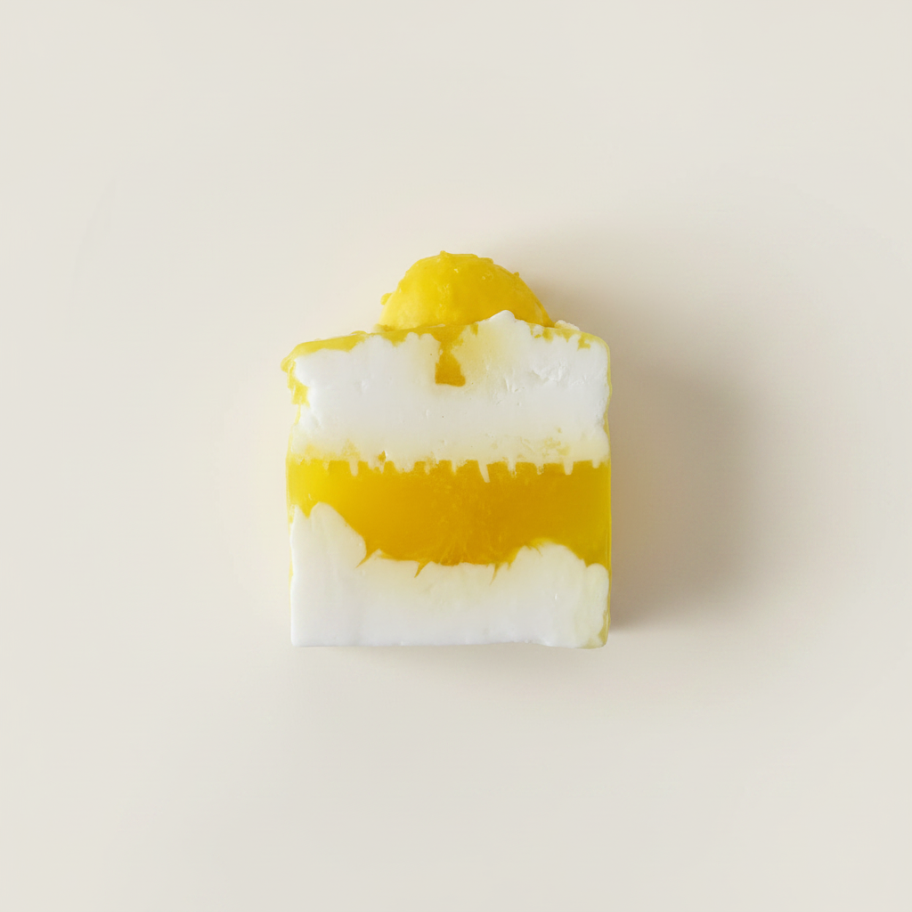 Lemon Cake Soap - Top View Off White