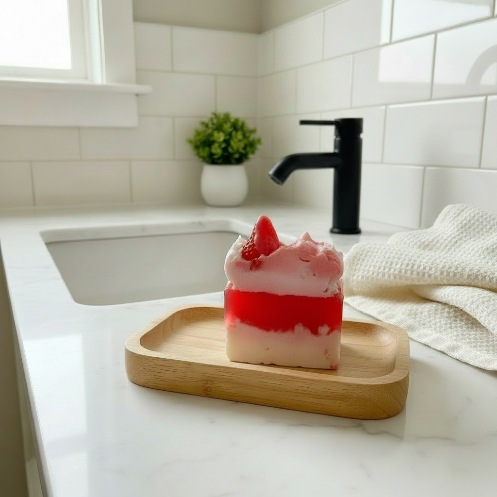 Strawberry Cake Soap - No Metallic